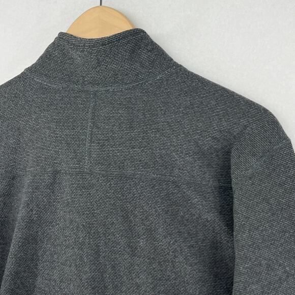 THE NORTH FACE Sweatshirt Mens L Textured Cap Rock 1/4 Zip Pullover Fleece Gray - Picture 9 of 16